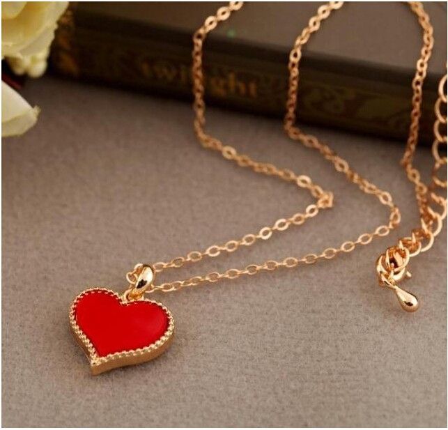 Moda Moda Vintage Nuovo Gossip Girl Serena Cuore Rosso Con Amore Collana Pendente Catena Clavicola Modelli All'ingrosso_voghion.com
