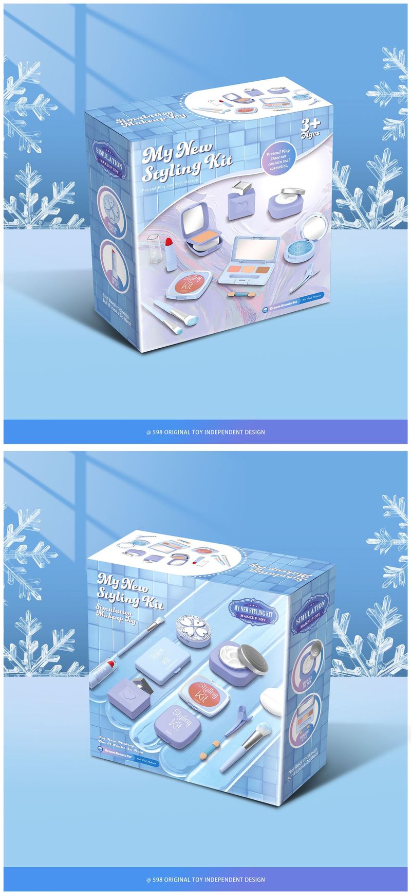 Ungiftiges Make-up-Spielzeugset für Mädchen von Mother & Kids – Sicheres und unterhaltsames Kosmetikset für Rollenspiele mit Aufbewahrungskoffer (Rosa/Blau/Schwarz/Violett/Braun)_voghion.com