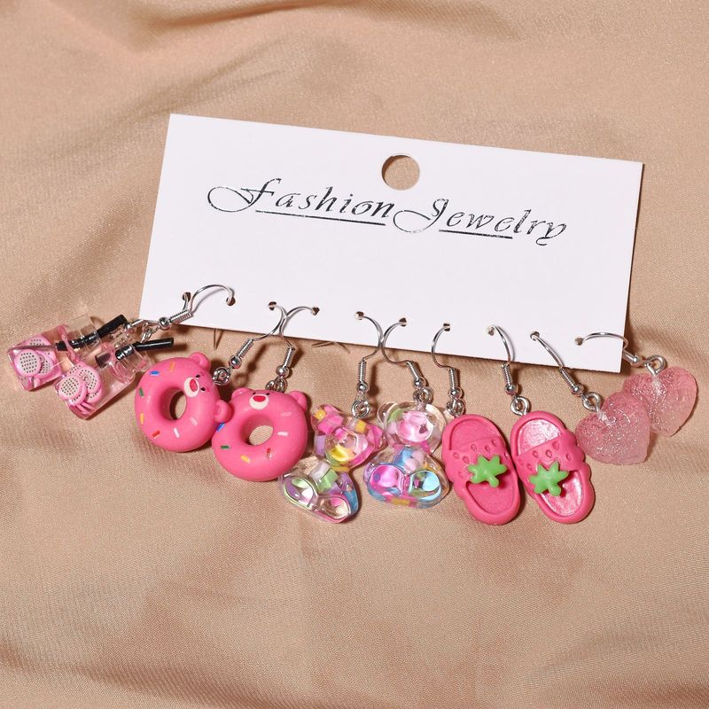 1 set schattige gekleurde emaille hars oorbellen_voghion.com