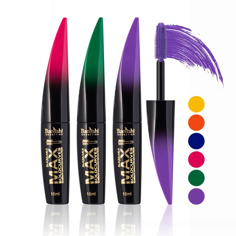 Kleur make-up Baolishi kleur waterproof, dik, krullend, niet gemakkelijk te vervagen eyeliner oog zwart_voghion.com