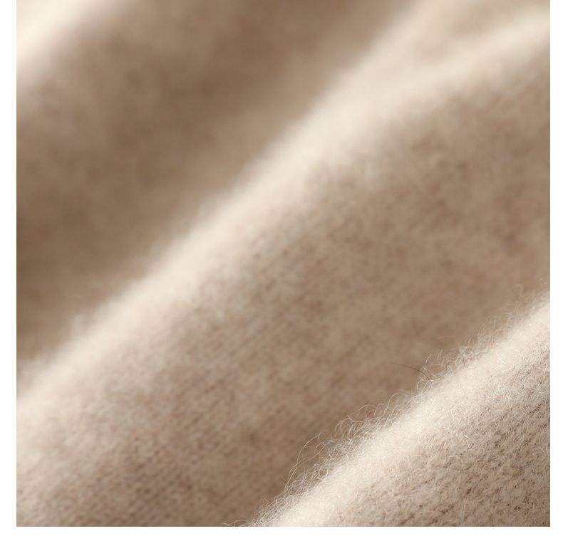 Herrenbekleidung Herrenpullover aus 100 % Wolle, weicher und atmungsaktiver Strickpullover, Rundhals- und Stehkragenoptionen, warme Freizeitkleidung für den Winter, klassische Volltonfarben_voghion.com