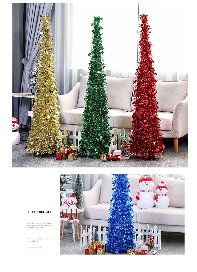 Christmas supplies wool Christmas tree retractable foldable Christmas decoration tree ornament tree_voghion.com