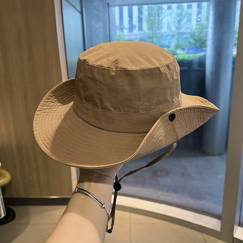 Rongmei Quick-Dry Hiking Women, Summer Outdoor Sun Protection Visor Breathable Western Cowboy Hat, Fishing Fisherman Hat_voghion.com