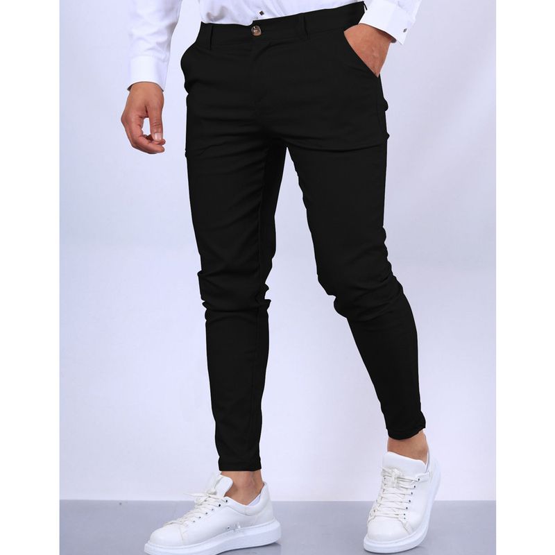 Solid Color Business Slim Men's Pants Banquet Attendance Daily Office Versatile Pants Four Seasons Comfortable_voghion.com