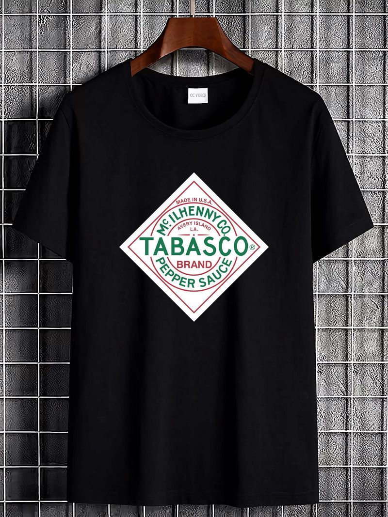N/Y Mcilhenny Tabasco Costume D'Halloween T-Shirt Rouge Confortable Unisexe Mode Streetwear Été Doux Graphique Polyvalent Homme Décontracté Étiré_voghion.com