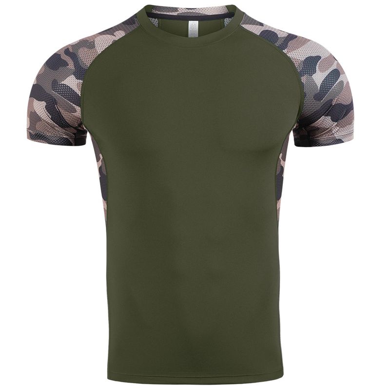 Sigutu Sports Speed Dry T-krekls Vīriešu Summer Stretch PRO Tight Running Training Īsām piedurknēm Fitnesa Apģērbi_voghion.com