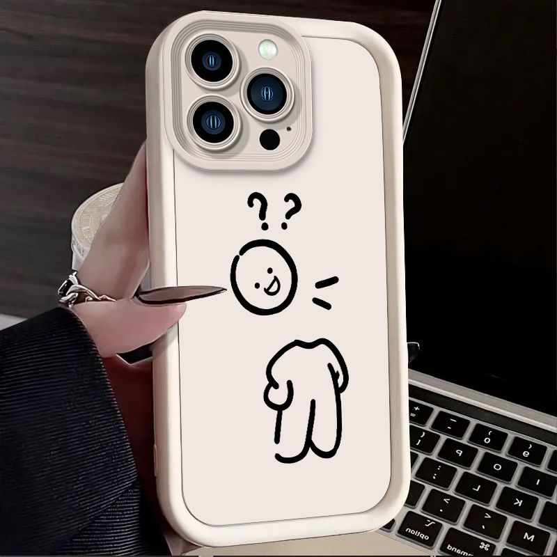 Funny Little People Case For IPhone 16 15 14 13 12 11 Pro Max XS X XR 8 7 6S 6 Plus SE 2020 Liquid Silicone Shockproof Cover_voghion.com
