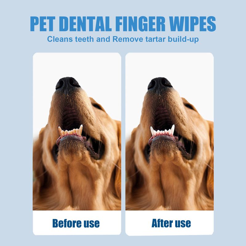Fingertücher für die Zahnpflege von Haustieren, reinigen Zahnstein und gelbe Zähne, Fingermanschetten für die Mundpflege von Hunden_voghion.com