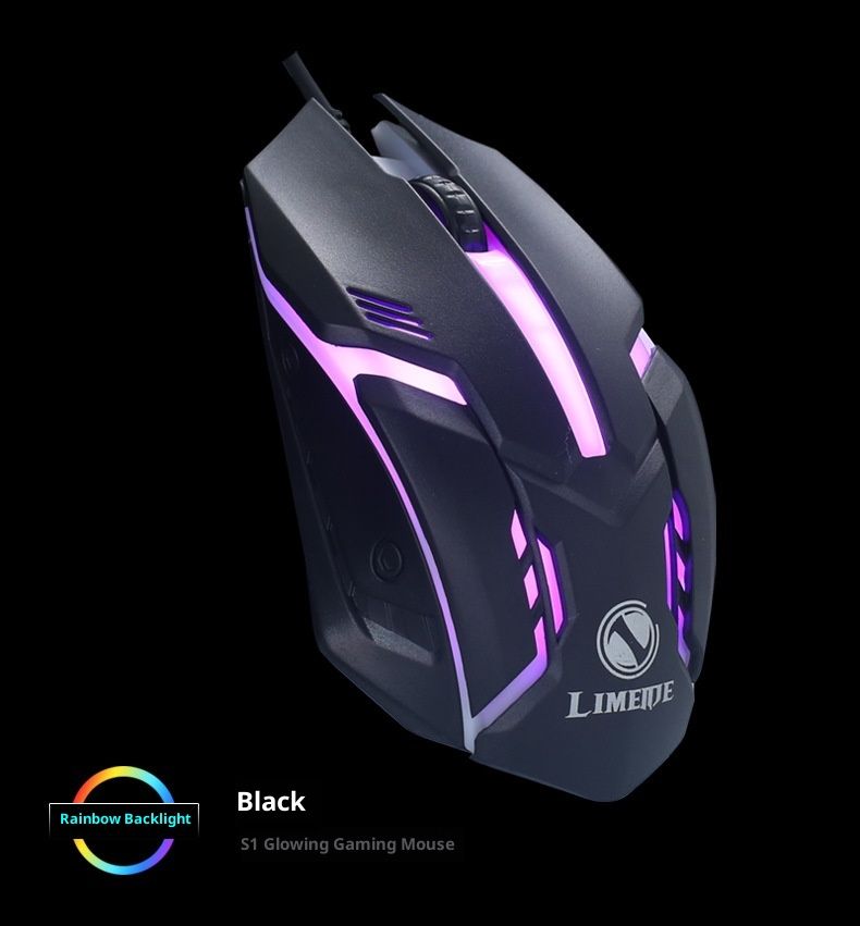 Digitex Digitex Limei S1 Luminous USB Office Wired Gaming Mouse_voghion.com