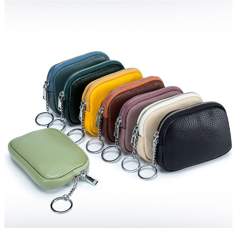 Ultradënn Portemonnaie, Mini Mini, einfach mëll Liedertasche mat Reißverschluss an engem Kopfhörer, Fraeportemonnaie_voghion.com