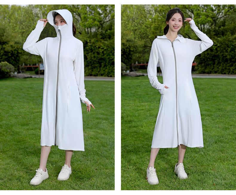 Nylon Ice Silk Sun Protection Jacket - UPF50+ UV Blocking Long Sleeve Cover-Up For Summer Lightweight Breathable Skin Coat With Full Body Coverage_voghion.com