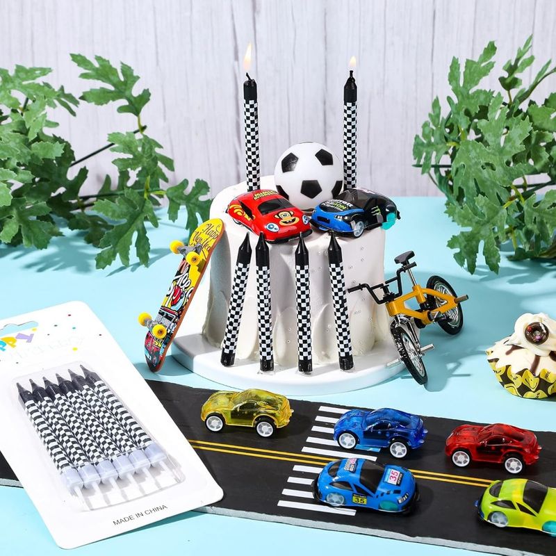 6/12/48 pezzi/1 custodia candele di compleanno candele a spirale per torte candele lunghe e sottili per feste nuziali e decorazioni per torte_voghion.com