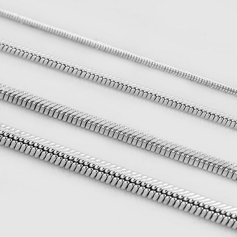 1 adet Kare Yılan Genişliği 0.9/1.2/1.5/2.0mm Paslanmaz Çelik Zincirler Kolye 18'' 20" 22'' Bağlantı Zinciri Takı Yapımı Takı_voghion.com