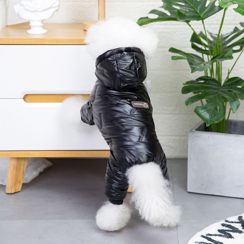 Abbigliamento Autunno Giacca Cane Animale Domestico Impermeabile Vestiti Inverno 21 Cappotto di Cotone a Quattro Zampe in Rilievo_voghion.com