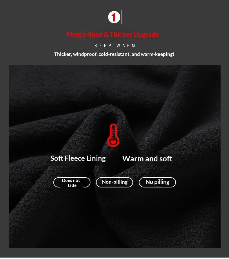 Pantalon unisexe 001, style moderne, doublé polaire, coupe-vent, idéal pour la randonnée et les activités de plein air._voghion.com