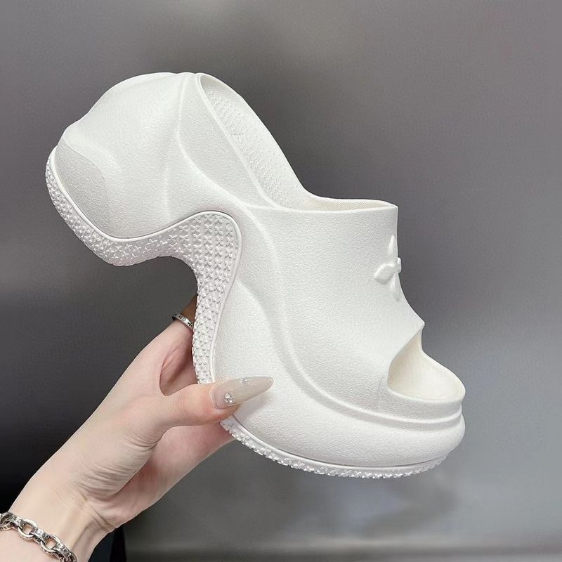 25ss Cross 9cm Topversie Bloem Dikke Zool Pantoffels Voor Vrouwen Zomer Buiten 2025 Mode Nieuwe Platform Hoogte Verhoging_voghion.com