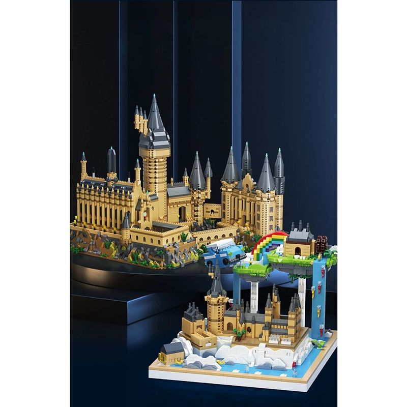 Neu Micro Ziegel City Kreative Medieval Magic Castle Serie Schule Architektur Modell Bausteine Geschenke Spielzeug Kinder_voghion.com