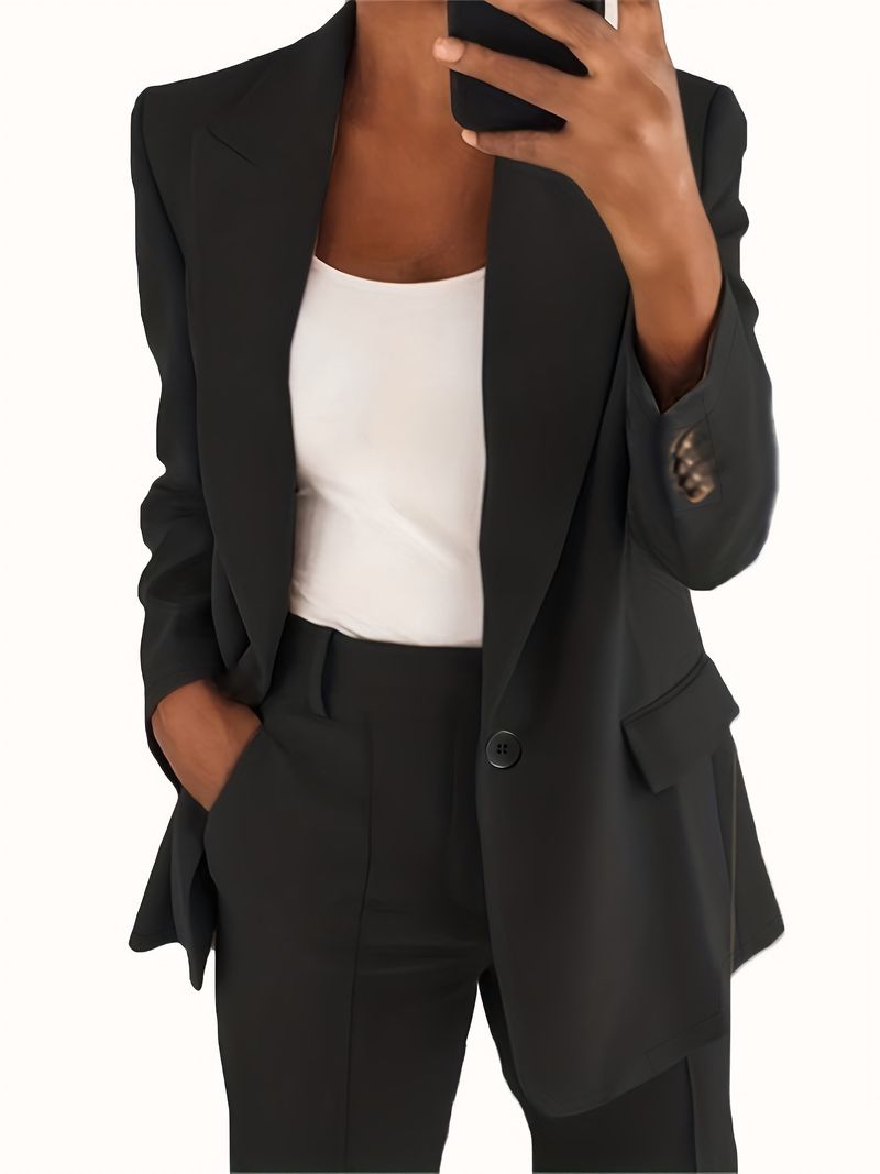 2025s 2025 New Plus Size Women's Fashion Slim Fit Lapel Cardigan Temperament Suit Jacket Pants Set_voghion.com