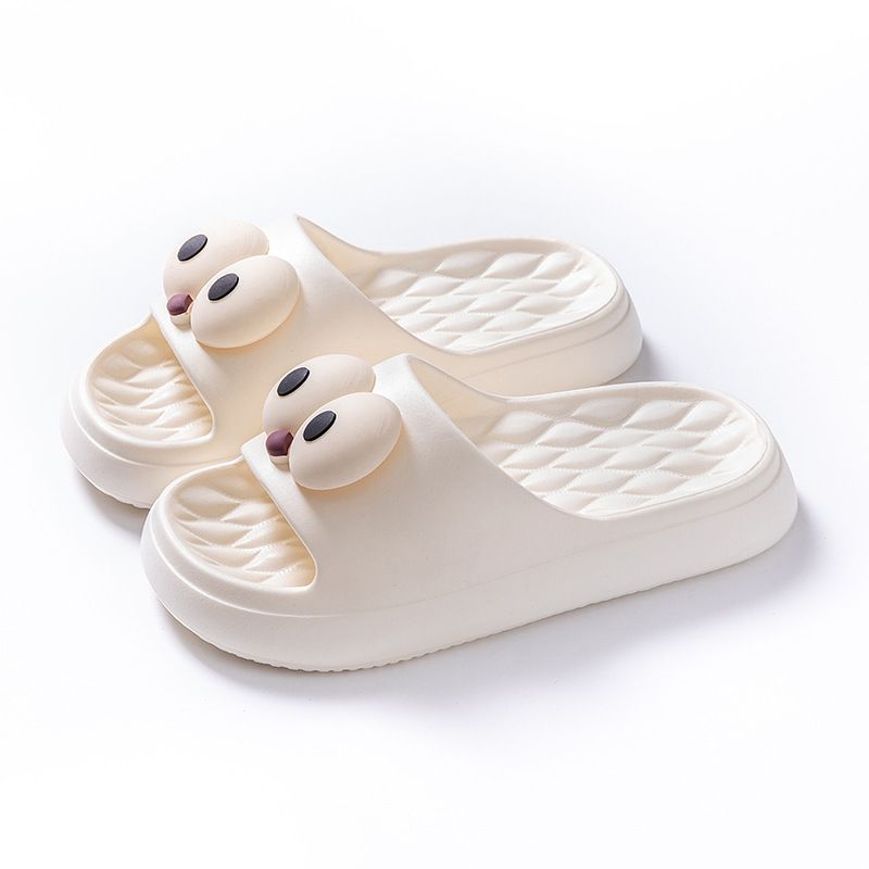 Ciabatte da donna con simpatici cartoni animati, suola morbida antiscivolo, da indossare sia all'interno che all'esterno, per uomo, divertenti, con grandi occhi, pantofole fresche._voghion.com
