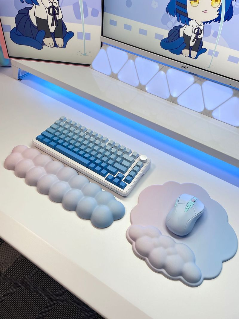 CybJoy Puff Cloud Guard Toetsenbord Handondersteuning Muis Pols Pad_voghion.com