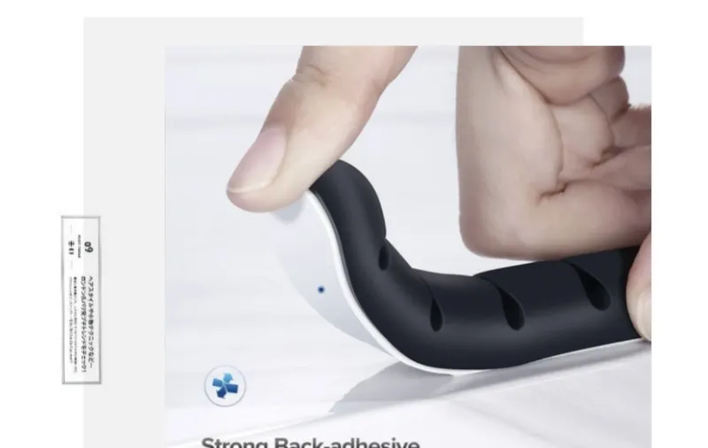 Self-Adhesive Cord Manager - Silicone Cable Organizer | No-Drill Installation | Home/Office Use | EU_voghion.com