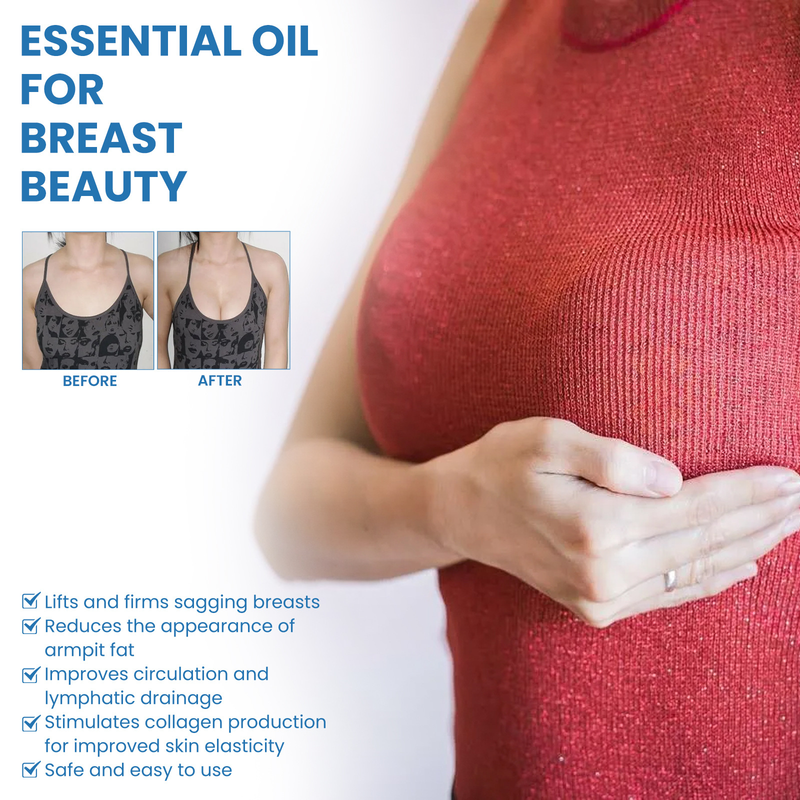 Breast Care Beautiful Essential Oil for Lifting, Moisturizing, Firming, and Firming Chests, Firm, plump, and Full Brea_voghion.com