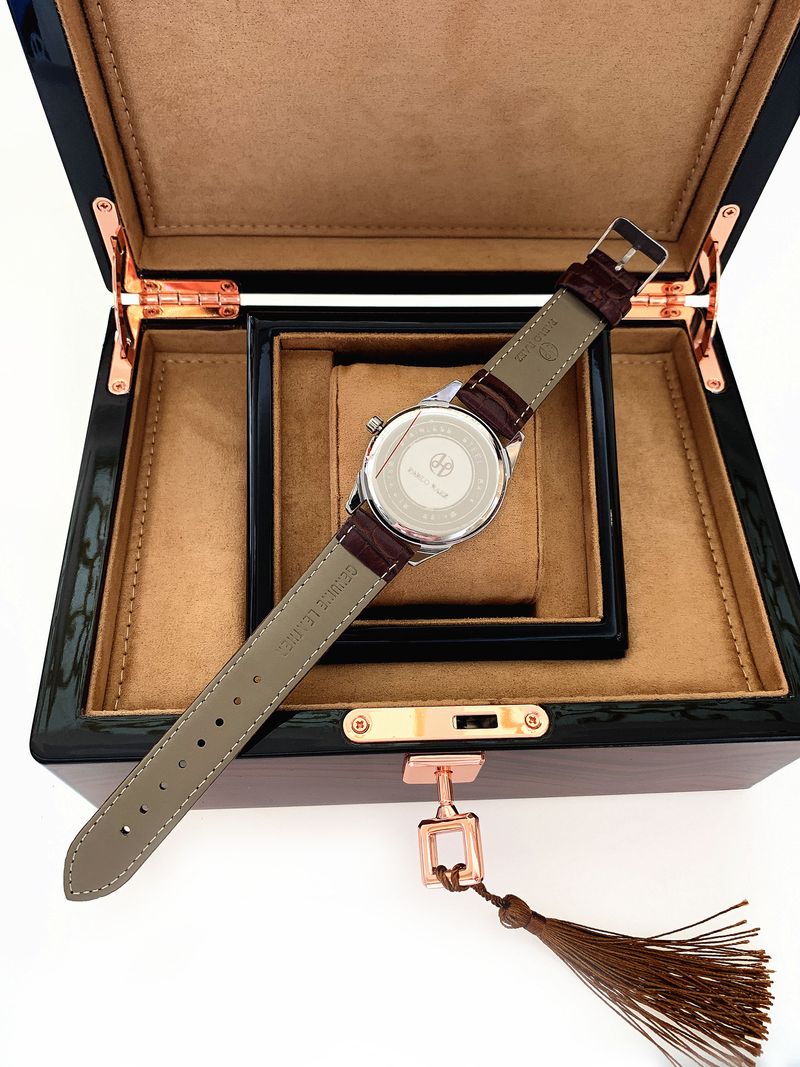 Relógio masculino de couro simples e de alto valor, à prova d'água, relógio automático empresarial à prova d'água, presente de alta qualidade, mesa de teste pontual_voghion.com