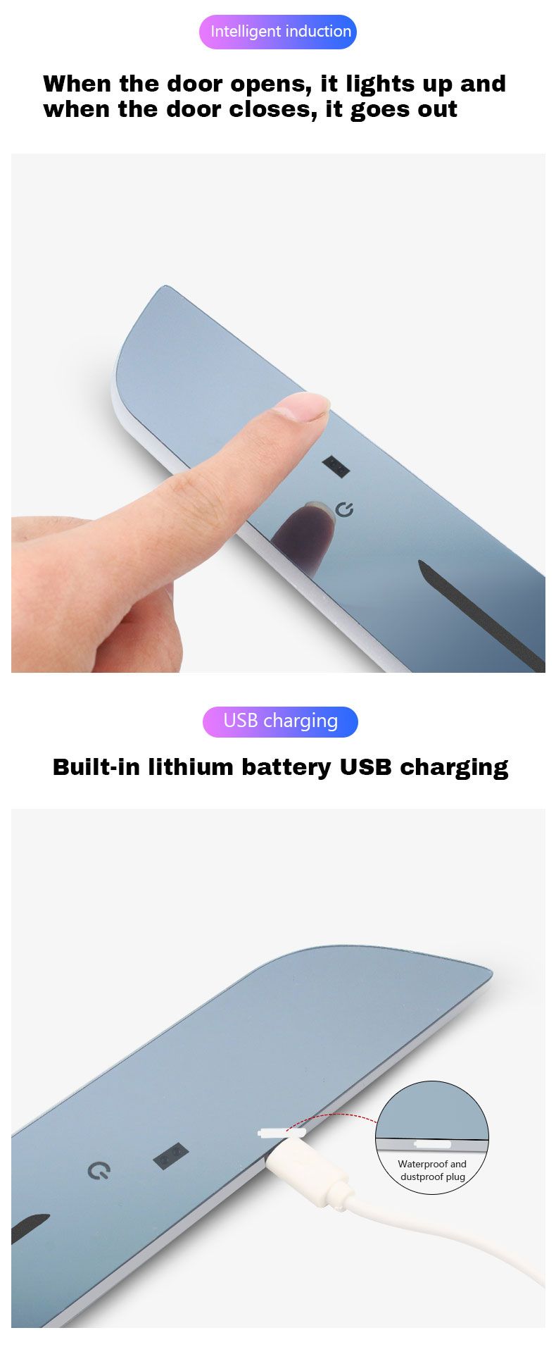 Lampada da soglia per portiera auto, proiettore di benvenuto, luce di soglia, alimentazione USB, luce di benvenuto a LED mobile a pedale_voghion.com