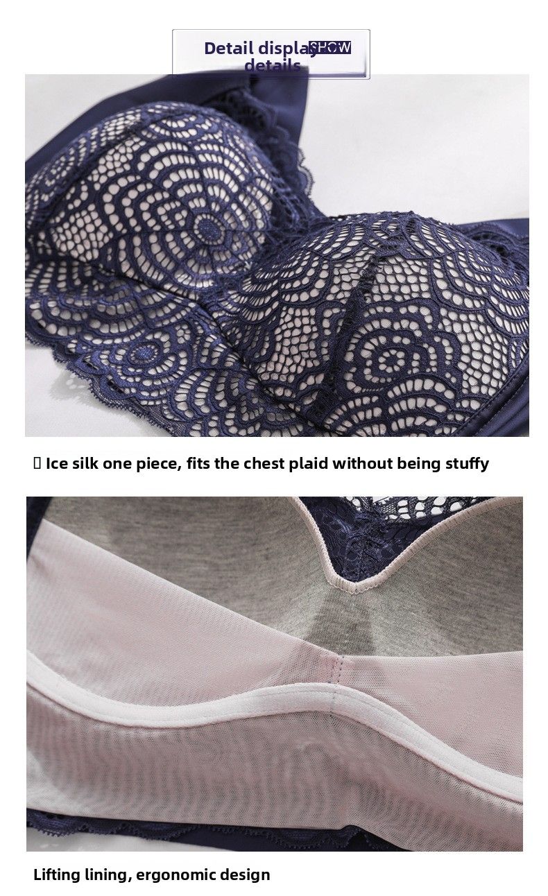 Large Size And Comfortable Choice: Lace Underwire Bra, Vest Style To Assist In Sports And Sleep--52/120D_voghion.com
