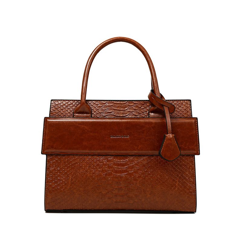 Borsa a mano con motivo coccodrillo, nuova moda primavera 2024, borsa da donna semplice e casual alla moda_voghion.com