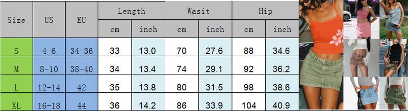 Women's Clothing Women's Elastic Denim Short Skirts With Prints New Women's Hip Skirts_voghion.com