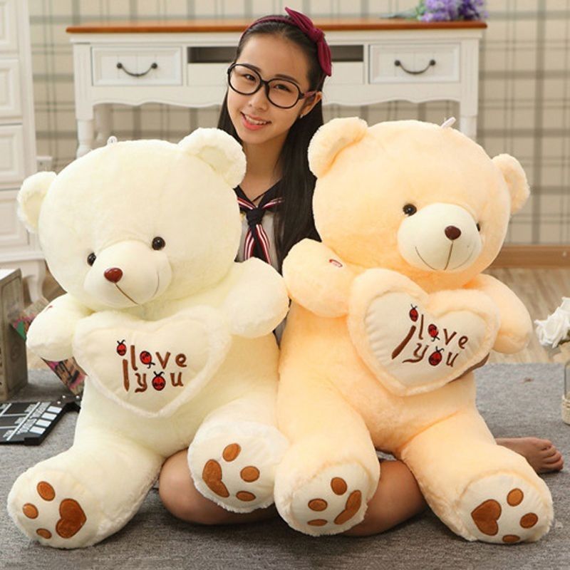 Cute Lovely I Love You Pattern Glow Light Up Soft Plush Bear Stuffed Toy Gift_voghion.com