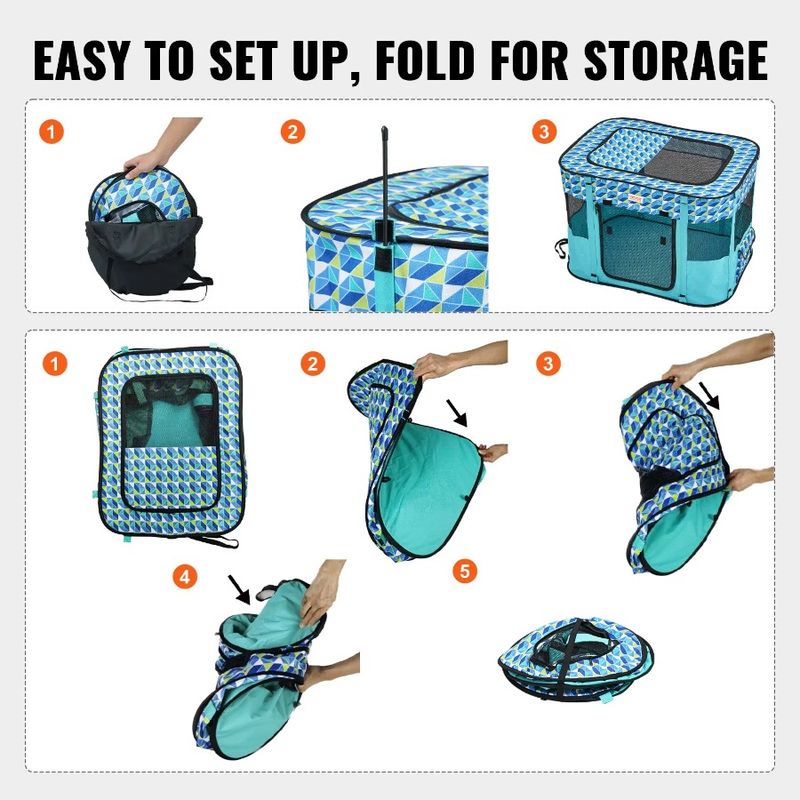 22'' Crate Foldable For Portable 32'' Cat 600D Puppy Dog Remov X Kennel X Playpen Cloth Dog Waterproof Oxford Pet Playpen 24''_voghion.com