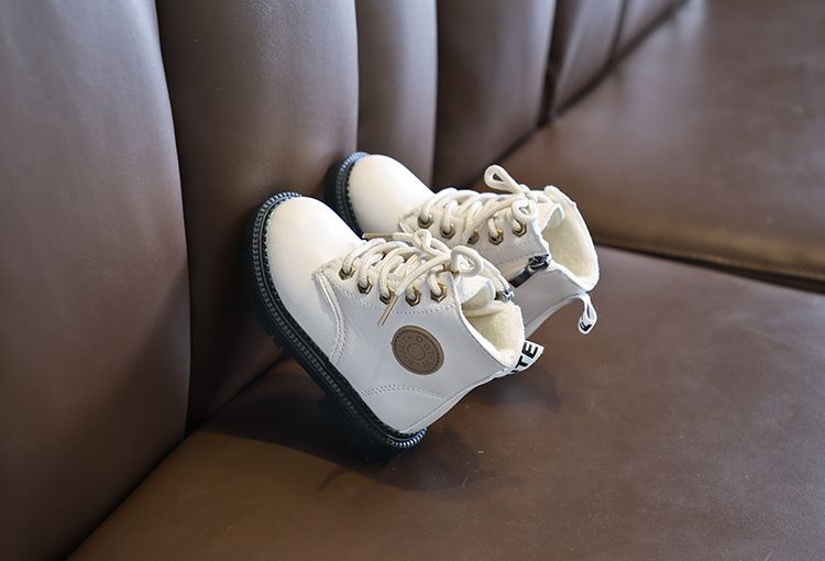 Stivali invernali da bambina Martin 2024, stile britannico, corti con scarpe di cotone spesso e morbido, stivali per bambini_voghion.com