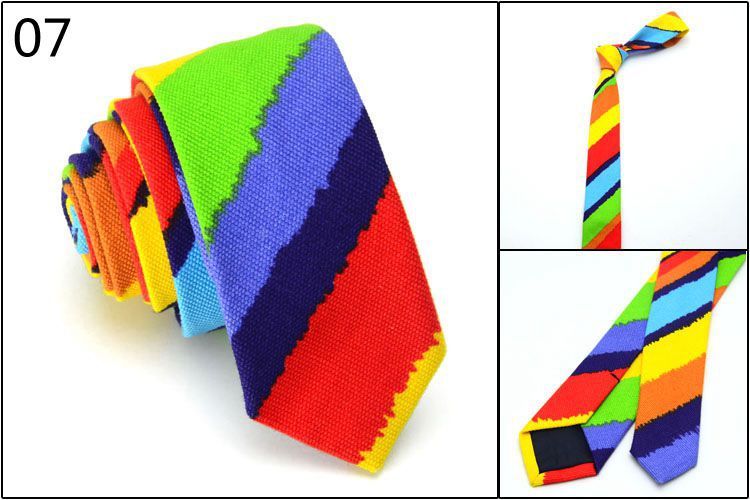 5CM Yeni Moda Rahat İngiliz Kore Sürümü İnce Dar Boyun Kravat Erkekler Kadınlar Öğrenciler Çiftler Pamuk ve Keten Çizgili_voghion.com