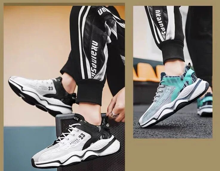 Herren Basketballschuhe Wanderschuhe Tennisschuhe Sneakers Stoff Canvas gepolsterte Schuhe_voghion.com