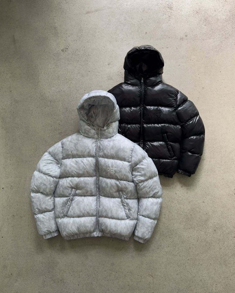 Y2K Unisex Puffer Jacket Streetwear Embroidery Zip-Up Hooded Coat Winter Fashion Ins Trend_voghion.com