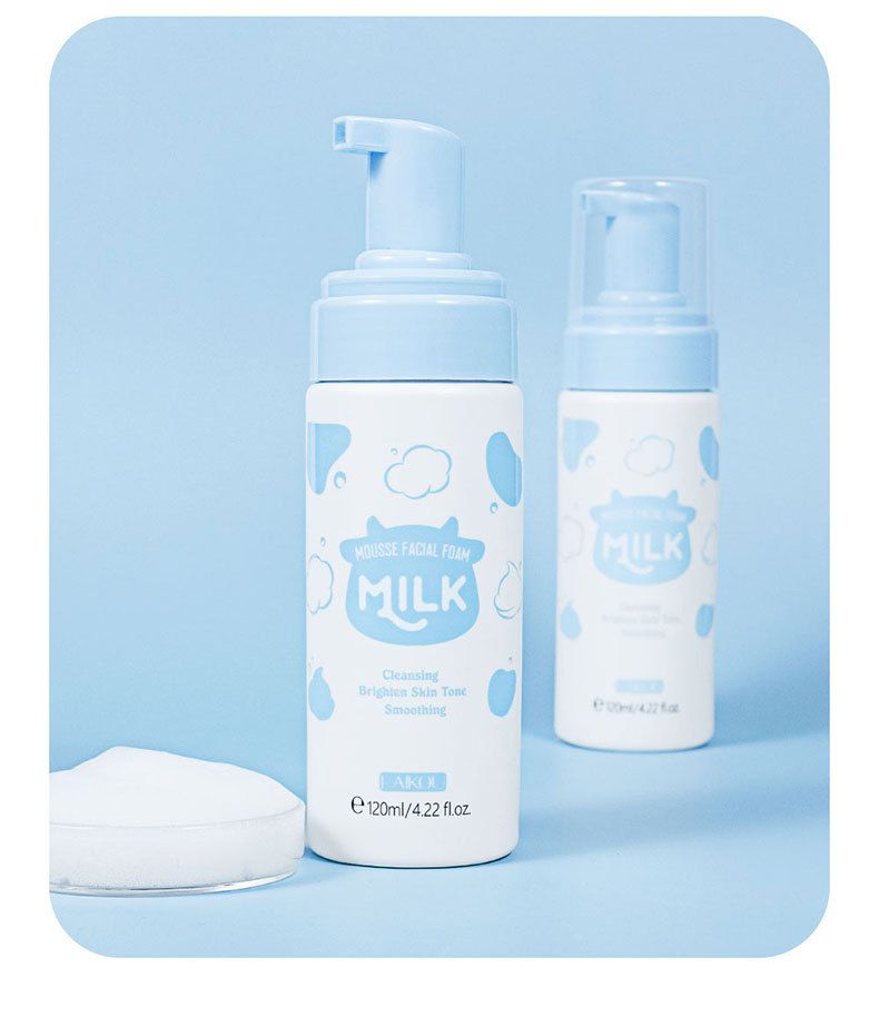 Mousse detergente al latte LAIKOU 120 ml Prodotti per la cura della pelle dei pori di pulizia all'ingrosso Gamberetti_voghion.com