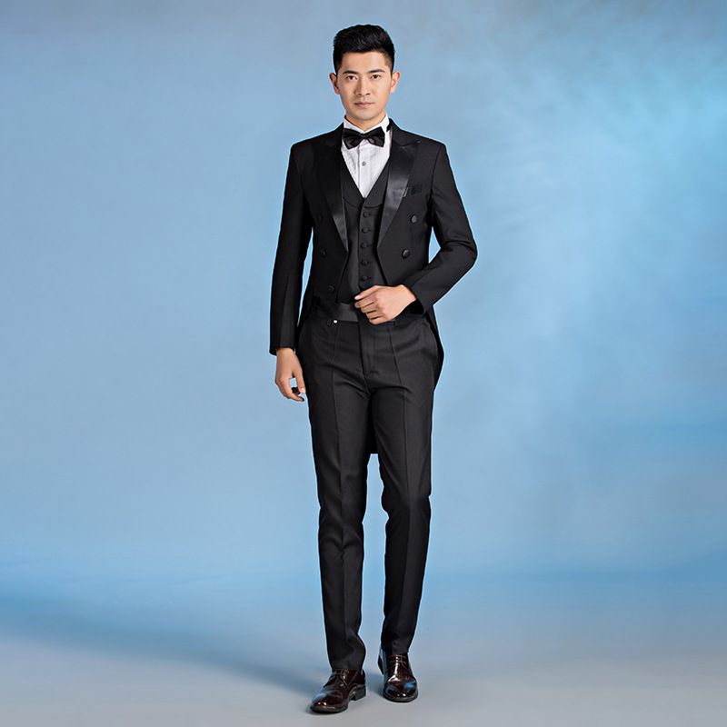 CT Classic Youth Art Exam Vocal Graduation Suit Slim Fit Blazer Set Men Choir Performance Outfit_voghion.com