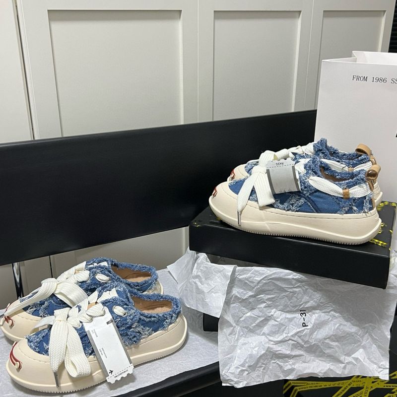 Tan Jianci's Same Style Open Smiling Canvas For Men And Women Thick Sole Heightened Cheese Cat Graffiti Big Head Couple_voghion.com