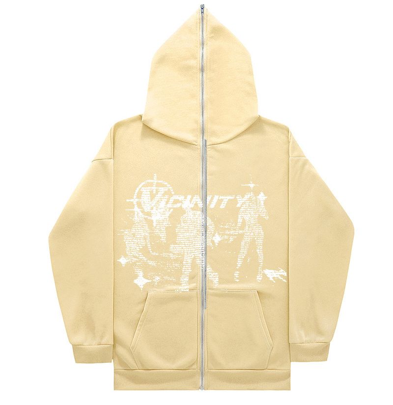 Felpa con cappuccio e cerniera Y2k in stile Vicinity, giacca cardigan hip-hop molto venduta_voghion.com