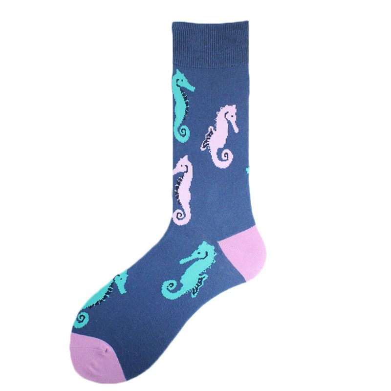 Eksplosiv til mænd og kvinder Harajuku modetrend Kreativ sjov Unisex bomuld mellemlange sokker_voghion.com