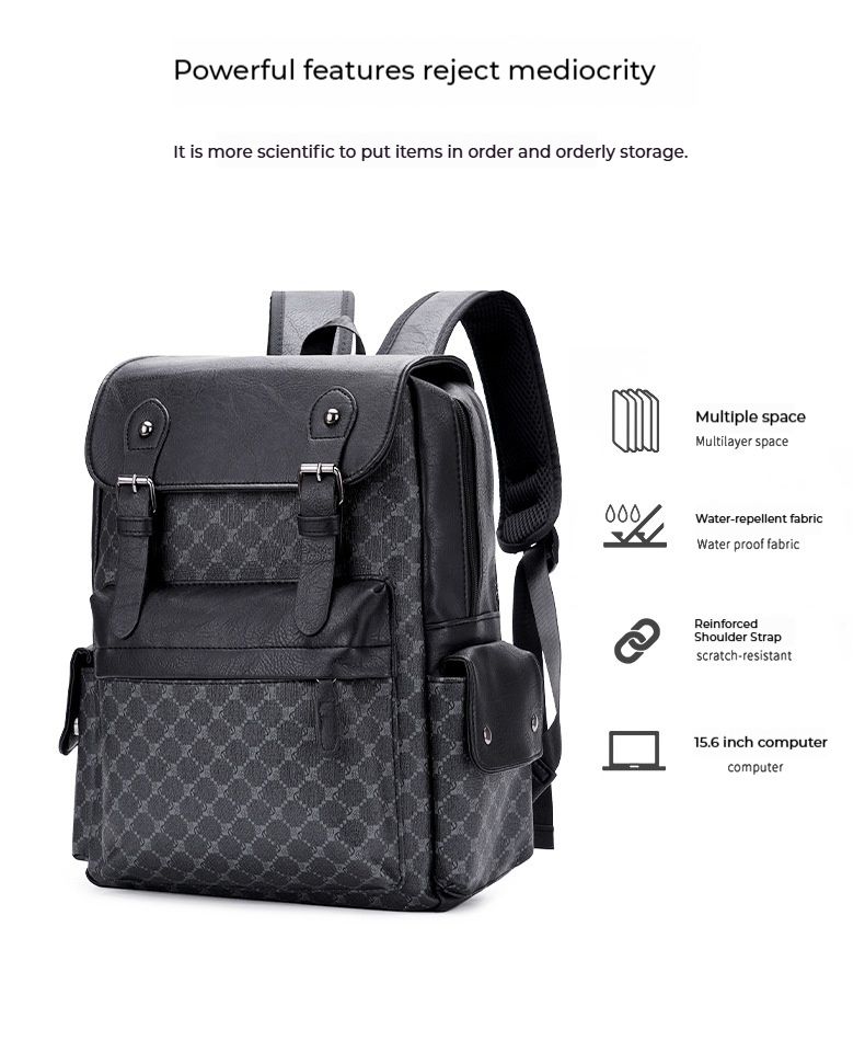 Rucsac pentru modă bărbătească, afaceri și agrement, rucsac de mare capacitate, grilă de călătorie minimalistă, rucsac nou pentru computer, stil nou_voghion.com