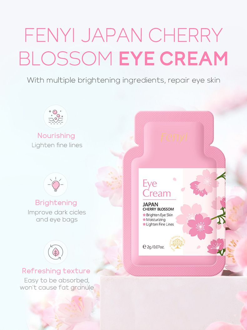 FENYI Sakura 4 daļu ādas kopšanas produktu komplekts mitrinošs un saudzīgs 1 daļas 2 g izmēģinājuma iepakojums ādas kopšanai_voghion.com