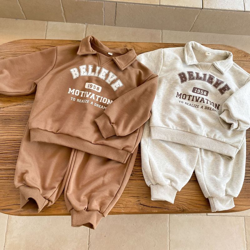 Kinderkleding Kinderen Herfst Sport Pak Meisjes Nieuwe Lente En Herfst Baby Casual Jongens Trui Tweedelig Pak_voghion.com
