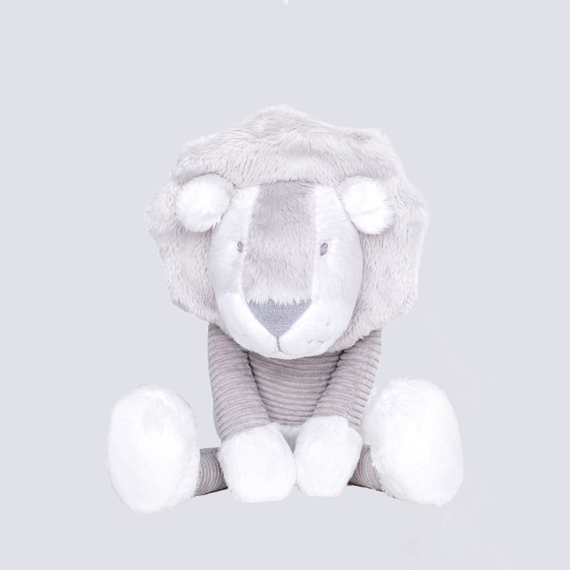 Animales de peluche suaves, nuevo león gris de peluche, muñeco de confort para niños, bebé durmiendo, regalo de cumpleaños_voghion.com