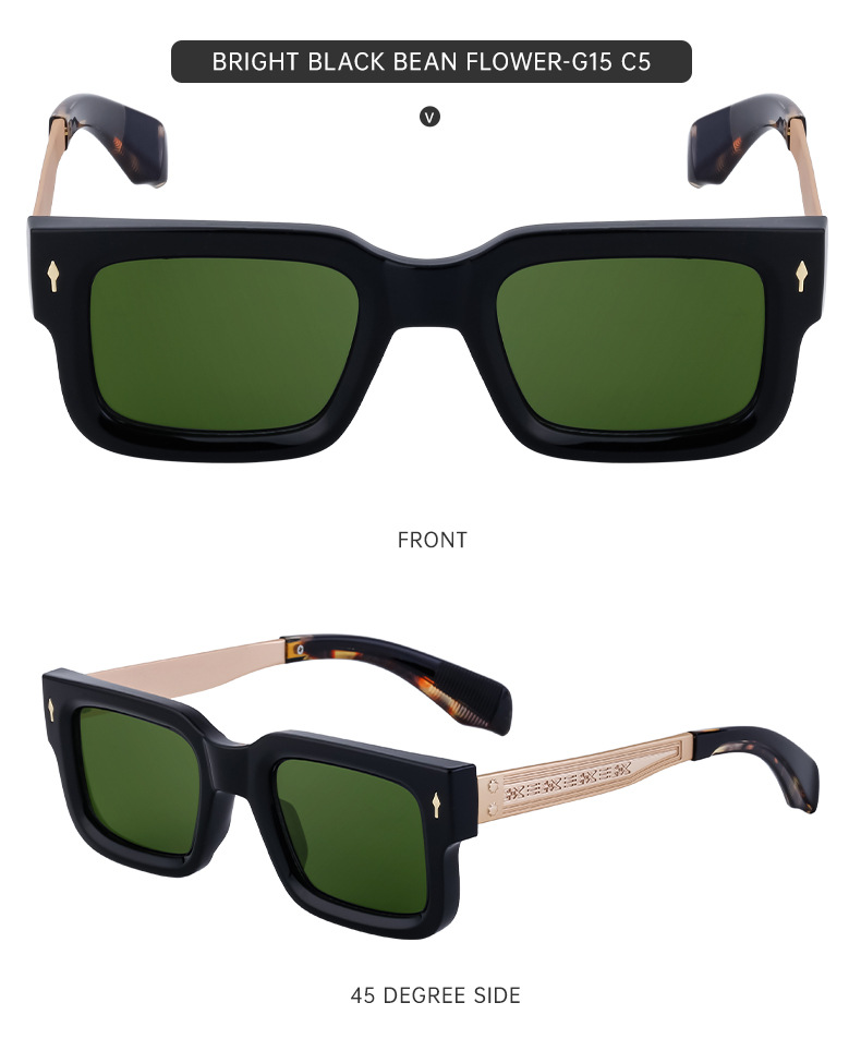 Unisex Retro square sunglasses for men sunscreen square sunglasses for men cross border eyes_voghion.com