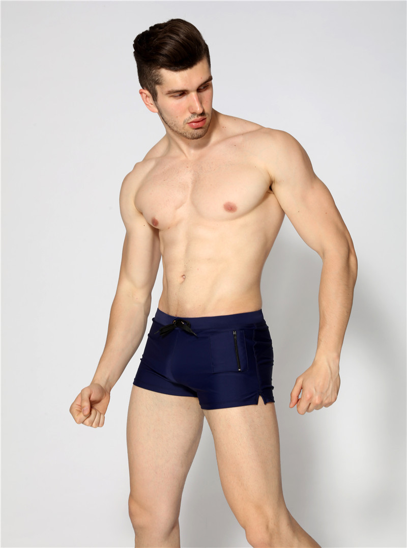Neu Männer Boxer Quick-Dry Strand Shorts Bademode Männer Vertikale Tasche_voghion.com