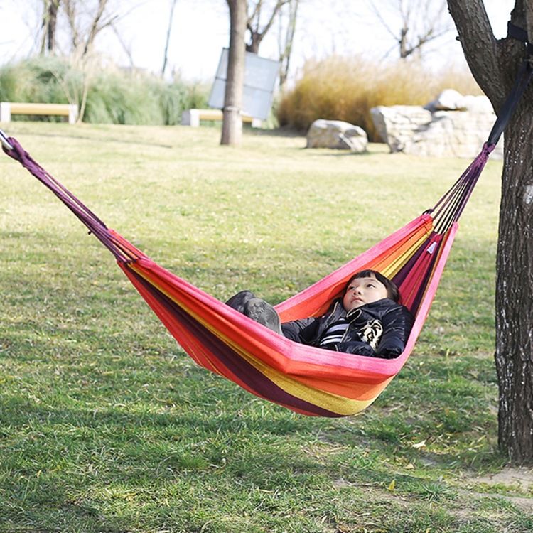 Special For Regular Customers New 24-Hour Shipping Anti-Rollover Canvas Swing Outdoor Double Hammock Chair_voghion.com