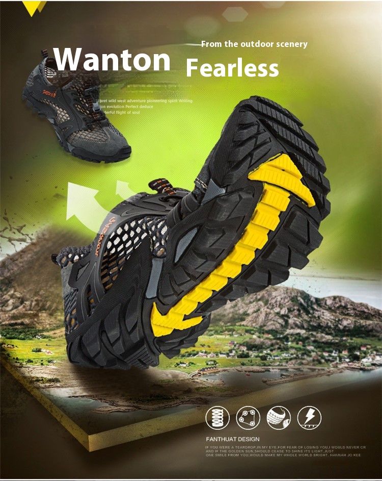 Summer Breathable Fishing Non-Slip Wading For Men, Hiking Outdoor Quick-Dry Stream Shoes_voghion.com